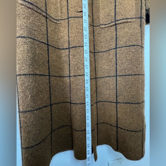 LINE Plaid Long Cardigan/Duster – Brown & Black Check - Size Medium - Picture 14 of 17